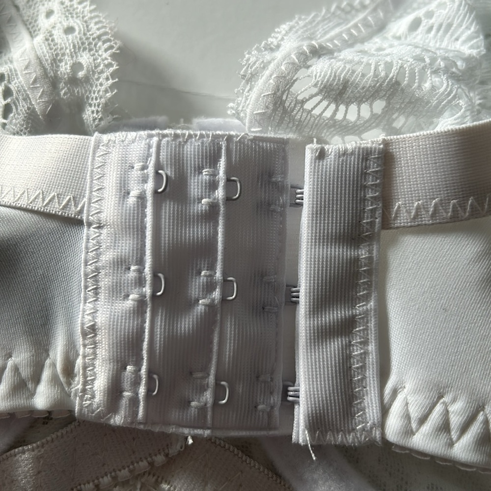 NWT Rene Rofe Lace full coverage bra 38DD White - Picture 10 of 10